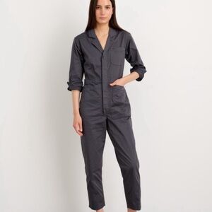 Alex Mill Standard Utility Jumpsuit in Cotton Twill Iron Gray Sz S